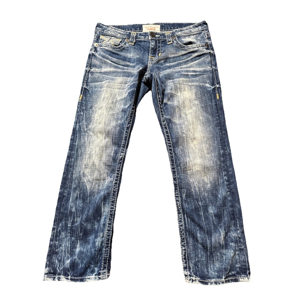 Big Star Jeans Womens Fits 32x27 Blue Liv Denim Pants Washed Out Whiskering